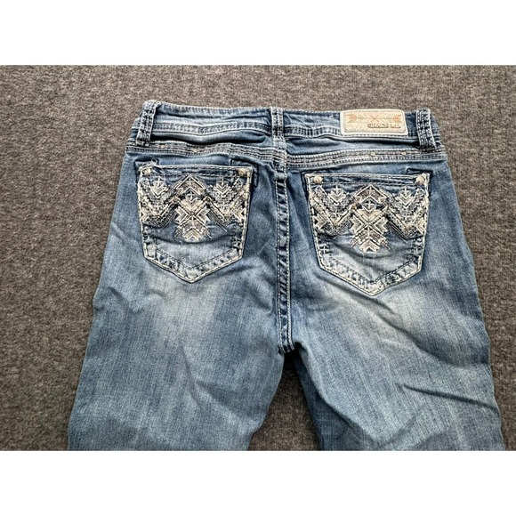 Grace in LA Easy Fit Jeans Womens 28 Bootcut Embellished Cowgirl - Picture 12 of 15